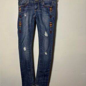 Mudd Embellished Blue Denim Jeans